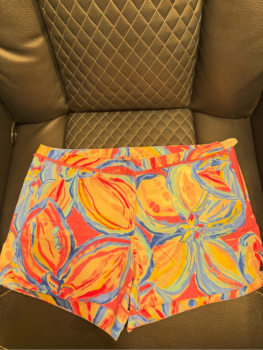 Lilly Pulitzer Tropical Floral Print Shorts - Yellow, Blue & Pink